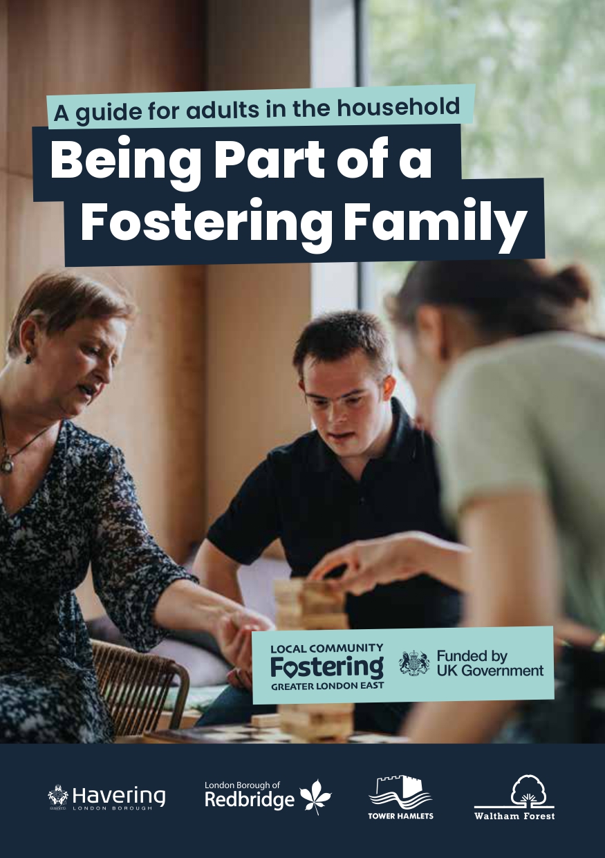 Cover Page of the Being Part of a Fostering Family - Guide for Adults in the Household