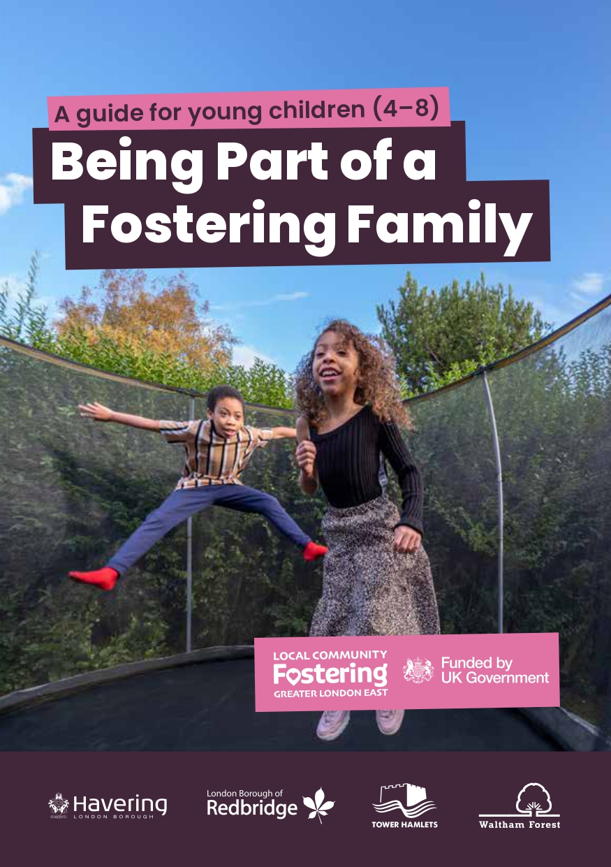 Cover Page of the Being Part of a Fostering Family - Guide for Young Children (4-8) Guide