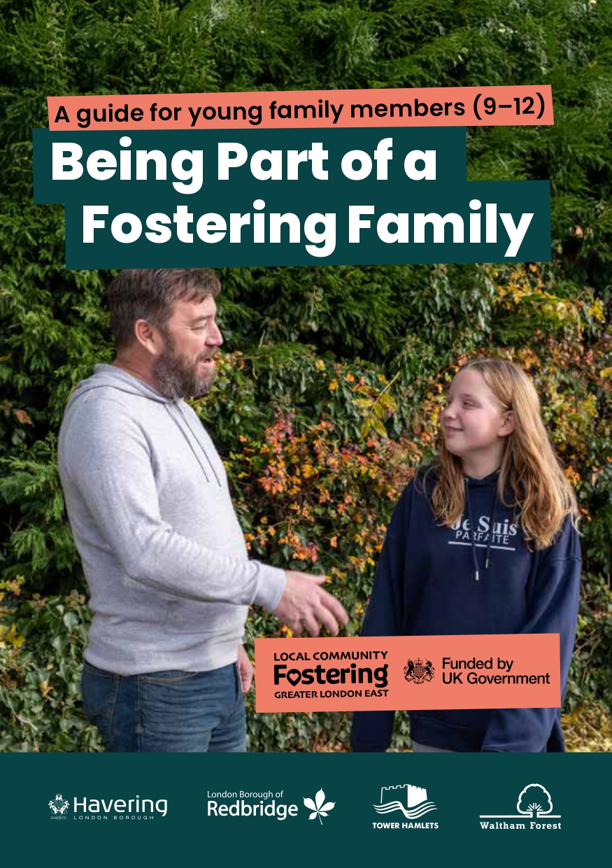 Cover Page of the Being Part of a Fostering Family - Guide for Young Family Members (9 -12 )